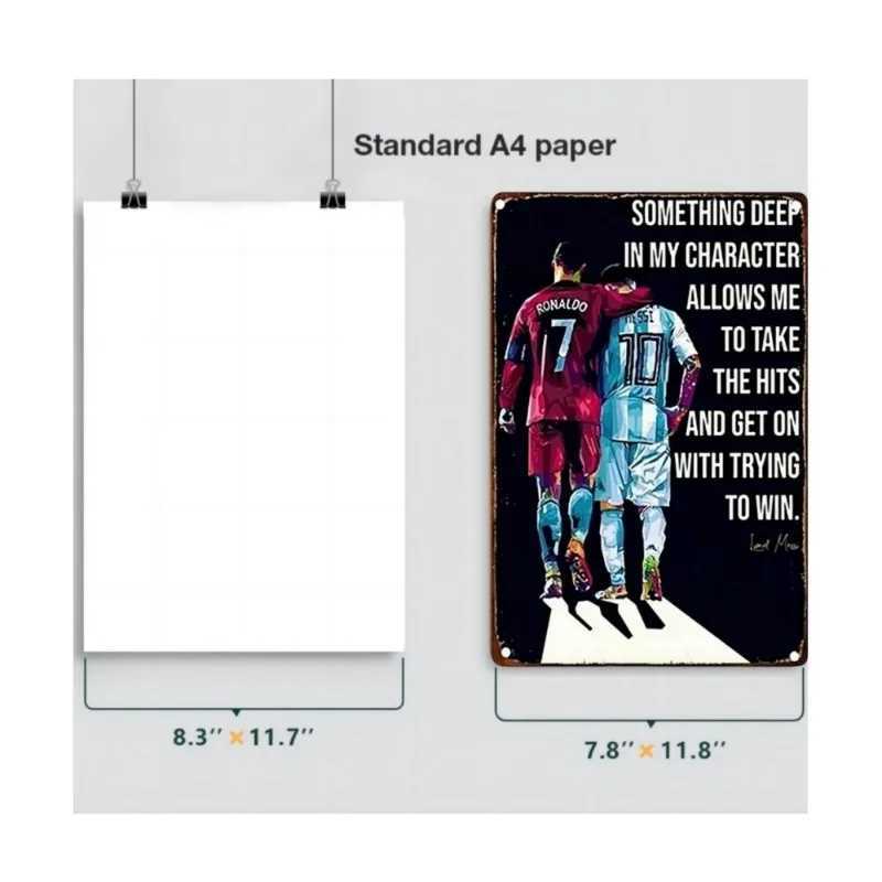 Metal Tin Poster Football Sport Retro Metal Tin Sign Plaque Poster for Bar Club Wall Decor Retro Home Vintage Wall Plate PendantXJ241010