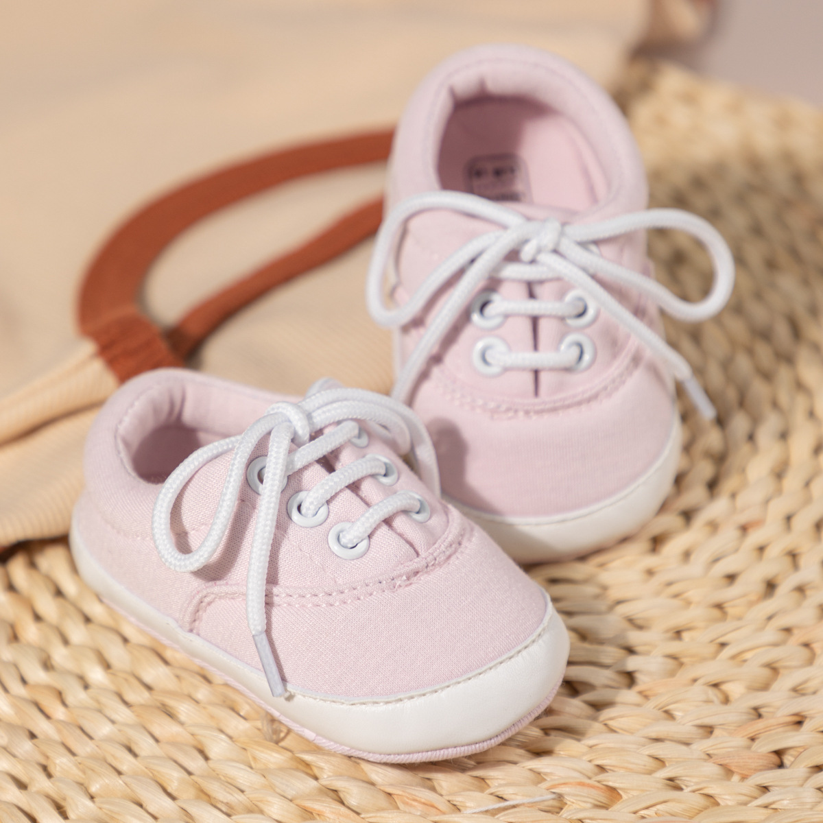 Baby Canvas Shoes Toddlers Boy Girl Sneakers Newborns Lace-up Anti-slip Sport First Walkers Happysteps Infant Crib Shoes
