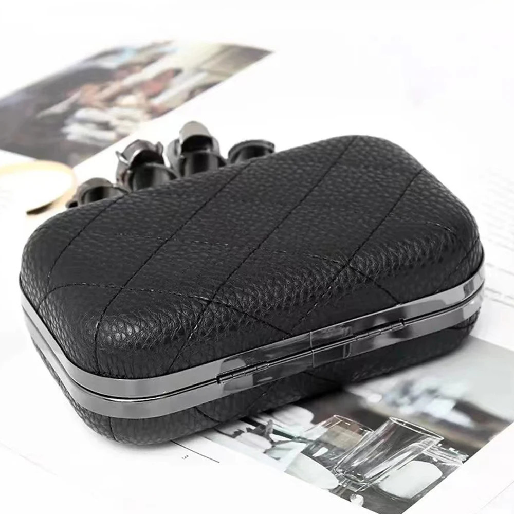Skull Purses New Fashion Women's PU Hot Clutch, Finger Dia Evening Leather Cross Bag - Crescent Handbag Style Classic bags