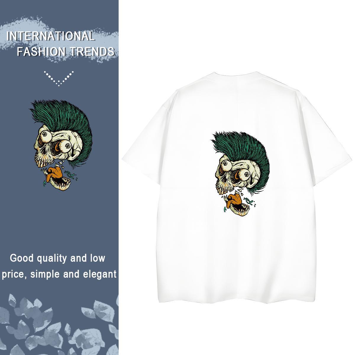 2024 Designer Women T Shirts 100% Cotton 230g Breathable Soft Sports Street Wear skull Woman Tshirt Unisex Cartoon Floral Printing Tshirts