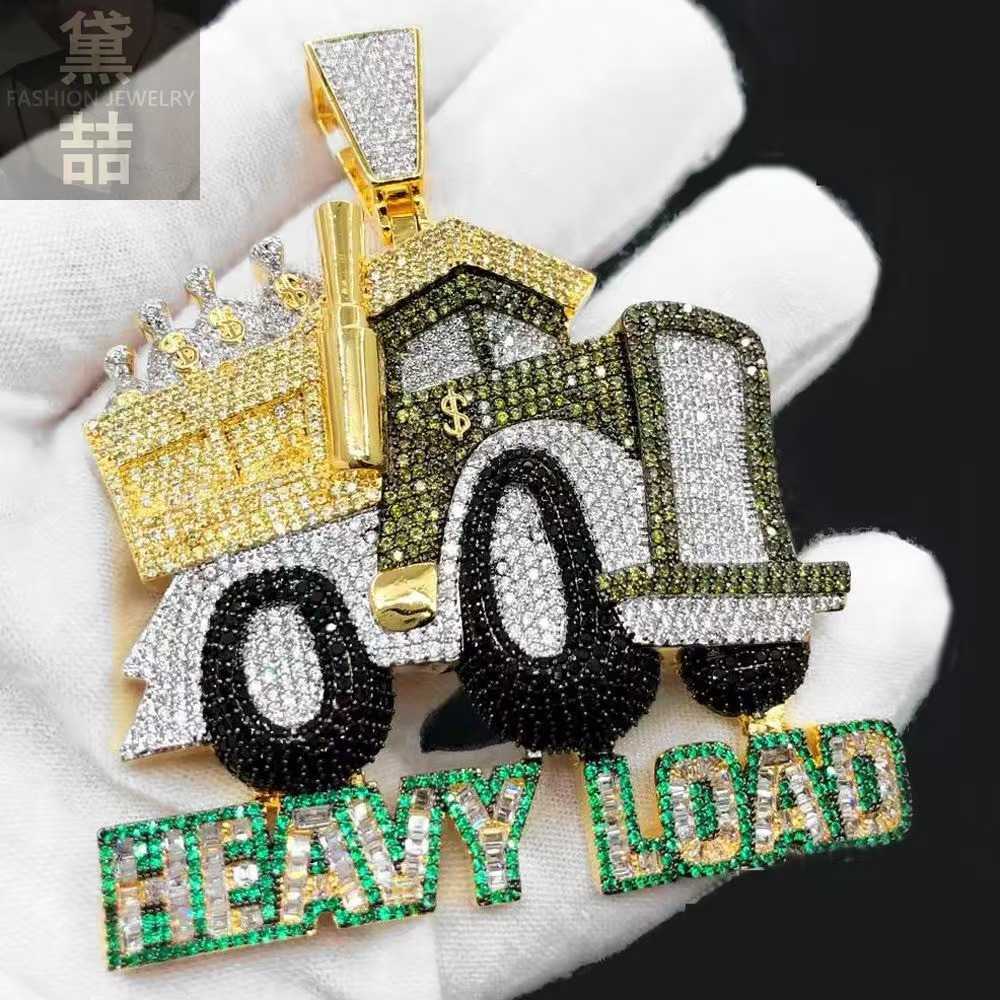 Personalized Custom Name Necklace Micro Paved Moissanite 3D Pendant Fashion Iced Out Mossanite Hip Hop Rock Jewelry For Men