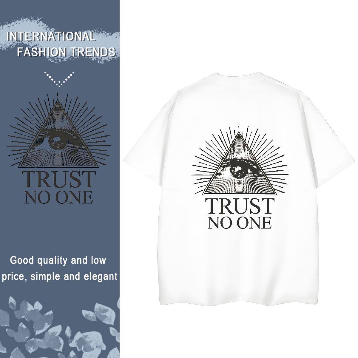 Fashion Casual Womens T Shirts 230g Pure Cotton Breathable Short Sleeve Casual Sport eye of the devil Womens Tshirts 5A Plus Size Cartoon Tops Shirt