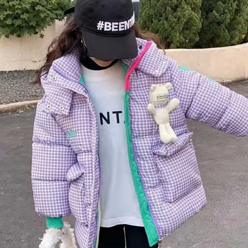 Down Coat Girls down jacket cotton windproof coat 2023 special warm and thick winter skiing suit childrens clothing H241010
