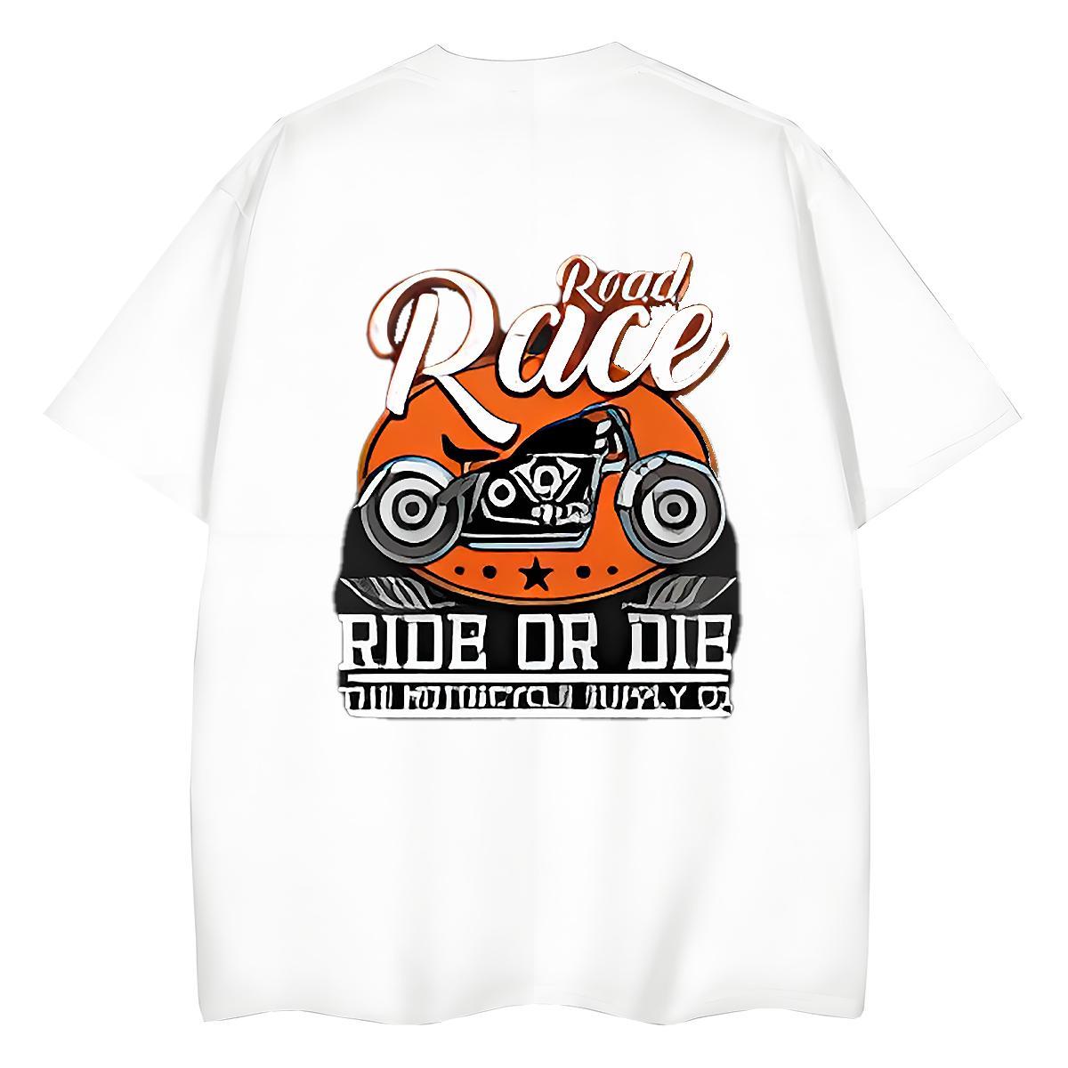 2024 Designer Woman T Shirts 230g 100% Cotton Breathable Crew Neck Casual Daily Wear Motorcycle Unisex Tshirts Comfortable Anime Tees