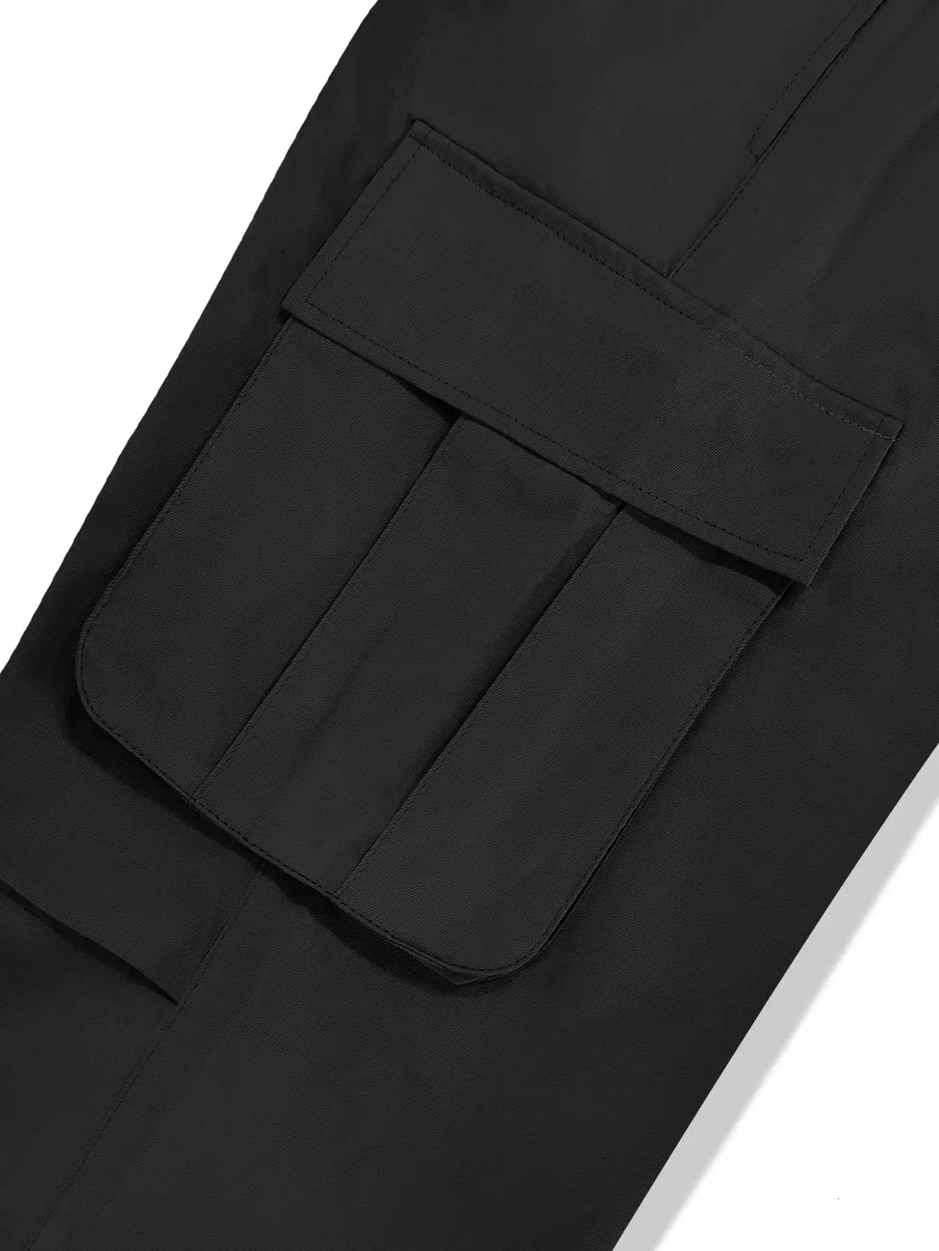 Classic multi flap pocket cargo pants mens loose pull rod cargo pants used for skateboarding street outdoor camping 240930