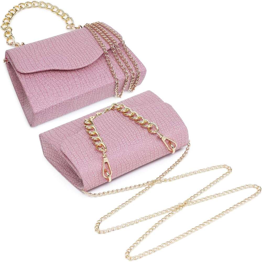 Women Sparkg Glitter Evening Handbag Top Handle Clutch Purse for Wedding Party Prom tail Bridal
