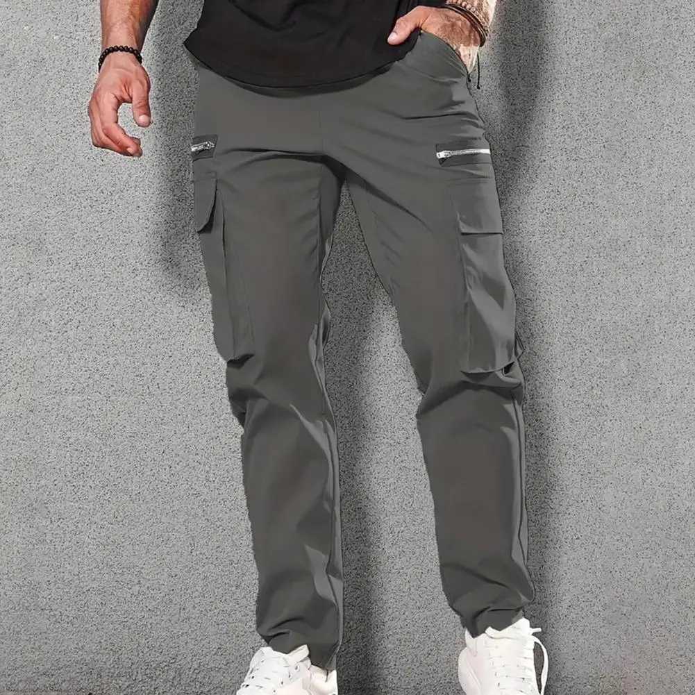 Mens Trouser Side Pocket Cargo Harem Pants Zipper Black Hip Hop Casual Mens Jogger Trouser Fashion Casual Street Pants W241009