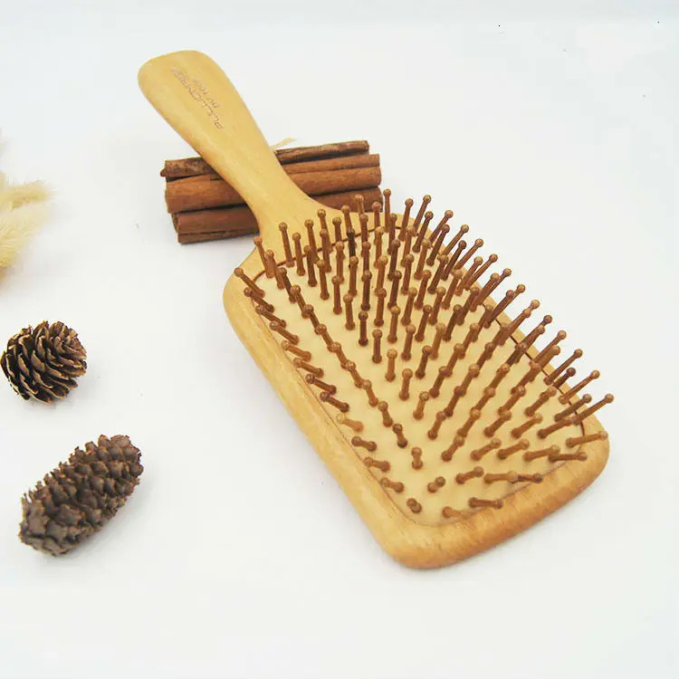 Hair air brush wooden comb professional hair care and styling salon tools anti-static tangling hair brush scalp massage 241009