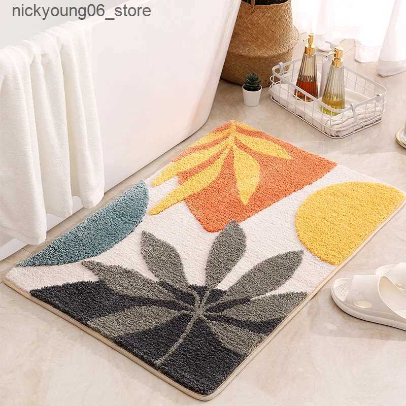 Non-Slip Bath Mats Luxury Bathroom Rugs Absorbent Bath Mat Non-slip Area Rugs Entrance Door Mat Floor Carpets Bathtub Shower Foot Mats Washable L24091