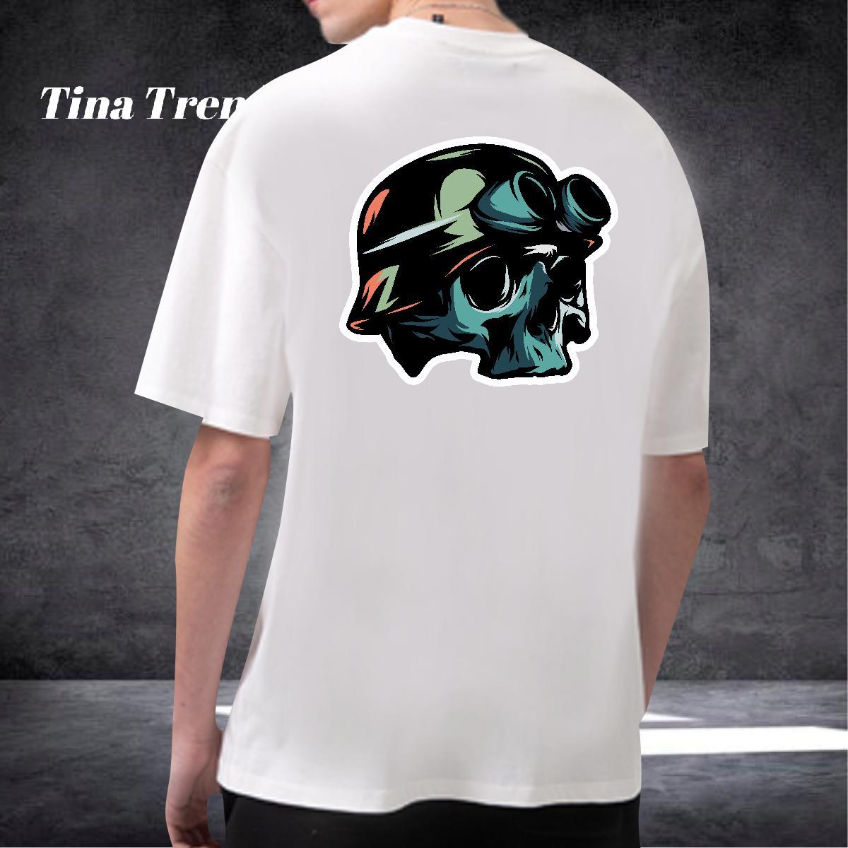 Designer T Shirt For Man 230g Cotton skull Sport Cartoon Print Pure Cotton Men Tops Tees Fashion Designer Tees Shirts