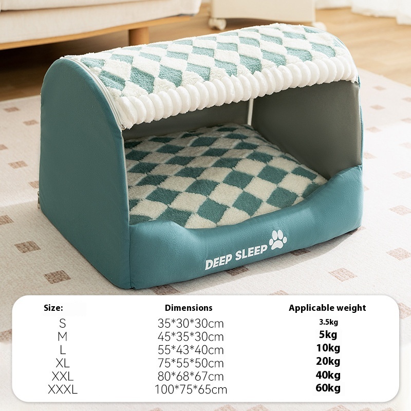 Warm Cozy 2024 Pet House: Neutral Wind Large Drawer Dog Kennel for Golden Retriever & Labrador