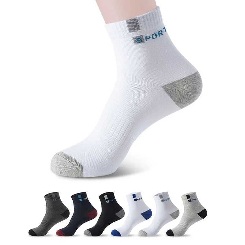 5 pairs of bamboo fiber autumn and winter mens socks breathable cotton sports socks breathable deodorant Busin socks Plus size 38-47W241010