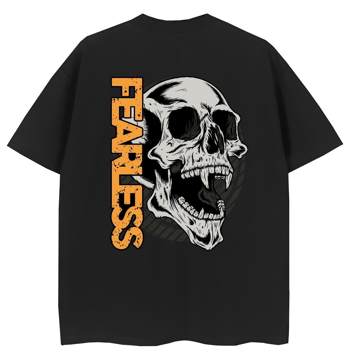 Fashion Casual T shirt 230g Cotton Breathable Short Sleeve Casual Daily Wear skull Women Tees Free Shipping Custom Print Plus Size Clothes Shirt