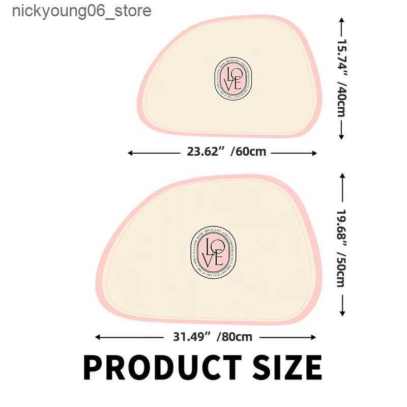 Non-Slip Bath Mats U Shape Pink Diotomite Floor Bath Mat Absorbent Bathroom Carpet Anti-Slip Foot Mats Quick Dry Shower Toilet Rug Doormat Washable L2