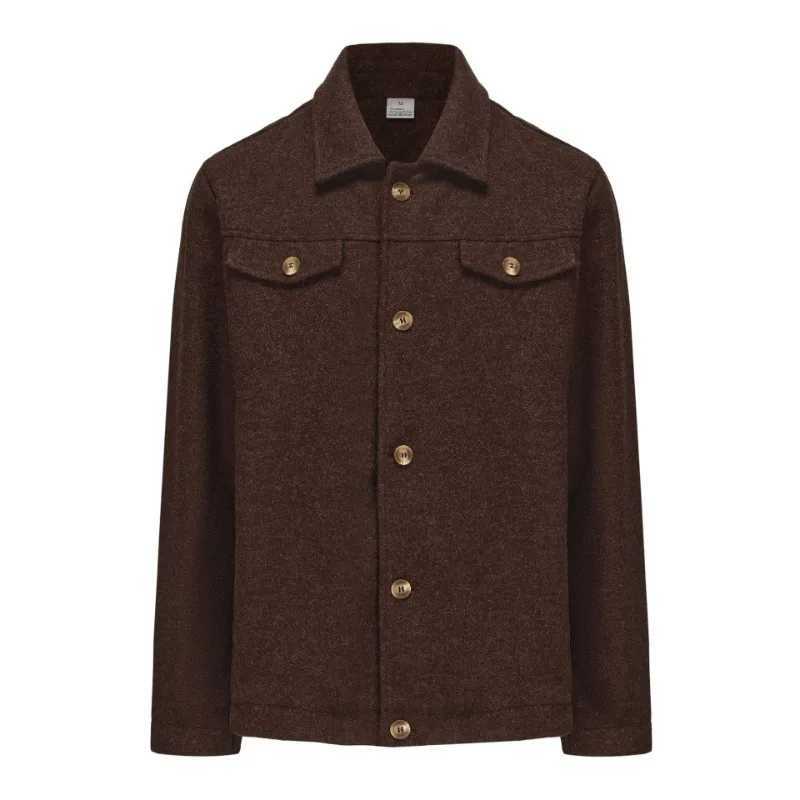 Mens Autumn Winter New Woolen Jackets Mens Fashion Business Casual Slim Solid Wool Coats Street Outdoor High Quality Outerwear LX241010