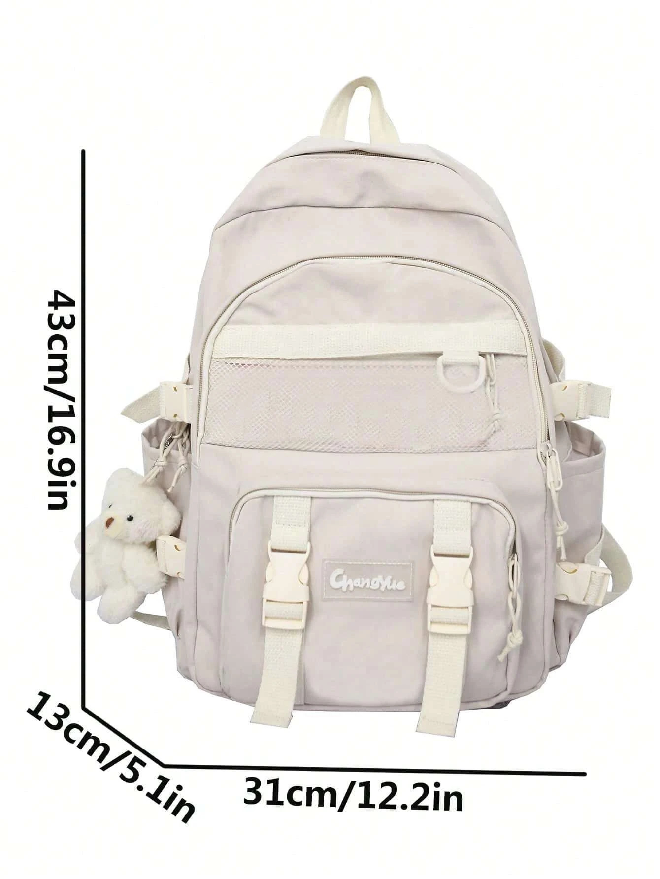 Waterproof fashion backpack large capacity antitheft school bag with pendant suitable for teenagers girls students very schools 241008