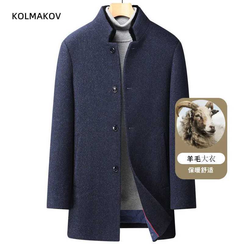 2022 new arrival winter jackets fashion Woolen Coat Mens Casual Wool trench coat Men Dress Jacket men full Size S-3XL LX241010