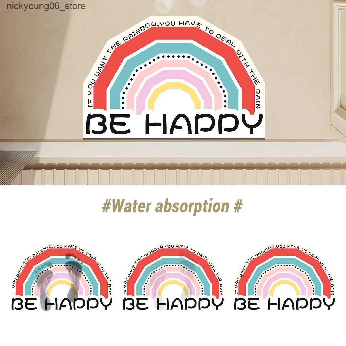 Non-Slip Bath Mats Rainbow Bathroom Carpet Foot Mats Anti Slip Shower Bath Mat Super Absorbent Quick Dry Floor Mat Toilet Rug Doormat Washable L240910