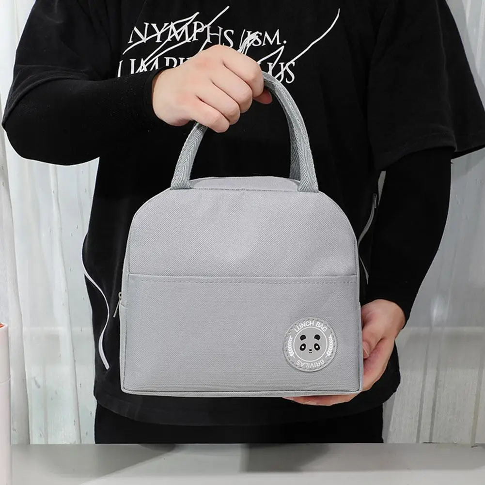 Insulated Lunch Bag Fresh Cooler Thermal Bags Portable Box Ice Pack Tote Food Zipper Camping Picnic Large Capacity 240925