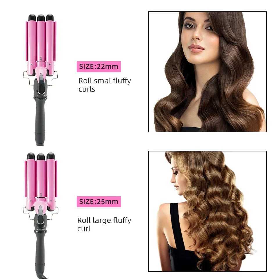 Professional Curling Iron Ceramic Triple Barrel Hair Curler Irons Hair Wave Waver Styling Tools Hair Styler Wand For WomenXJ241010
