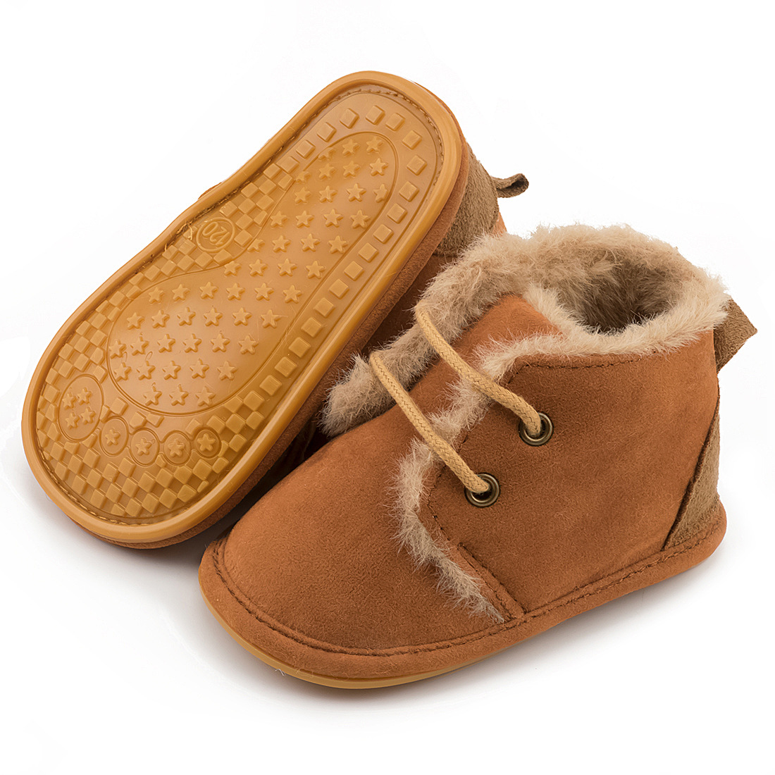 Winter Baby Snow Booties Fluff Warm Infant Boy Girl Toddler Boots cutefeet Rubber Sole Non-slip Soft Newborn First Walkers Crib Shoes