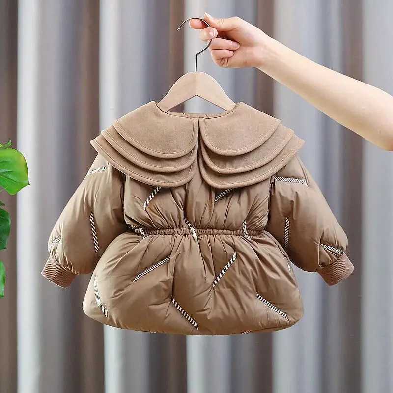 Down Coat Baby girl warm winter coat thick fashionable jacket girl coat childrens clothing H241010