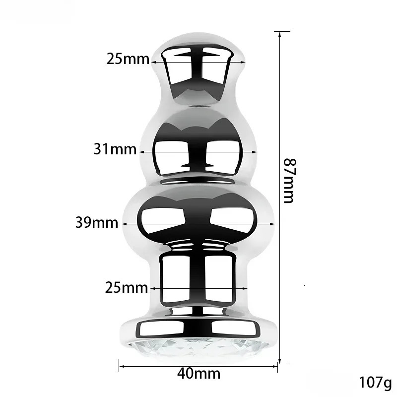 Anal Plug Sex Toys Crystal Heart Smooth Steel Annal Extreme Butt Buttplug for Woman Prostate Massager Stimulator Adult Toys Man 241010