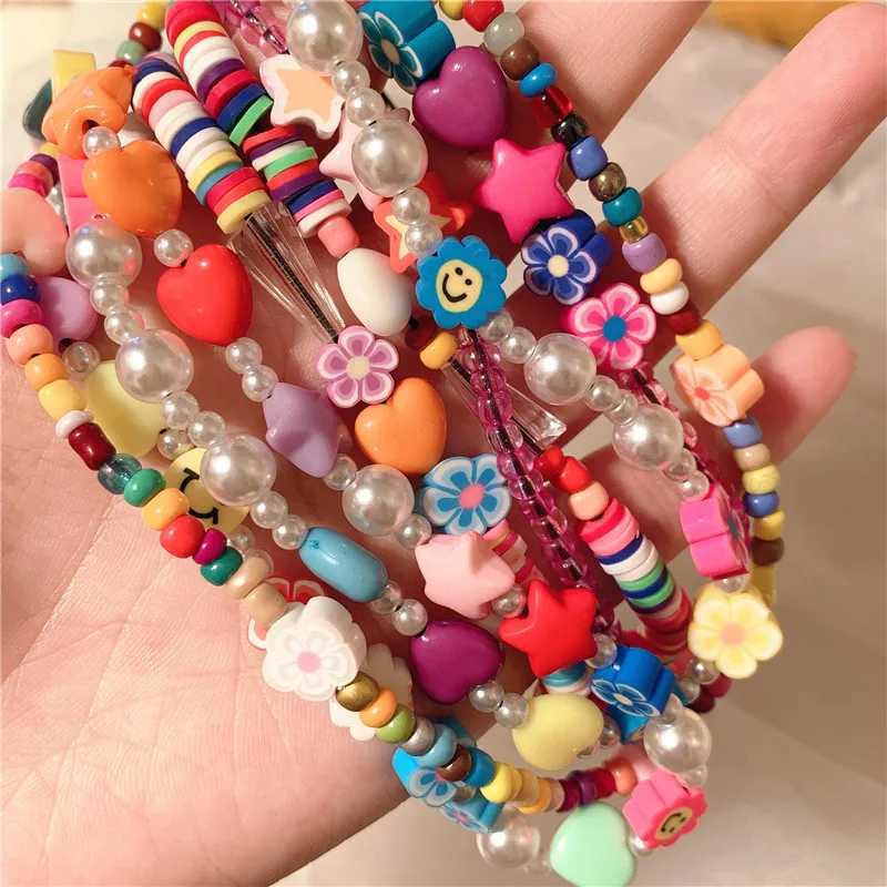 KSRA Bohemian Colorful Seed Bead Mobile Phone Strap Women Fashion Flower Polymer Clay Beads Phone Chain Womens Jewelry CadenaX241010