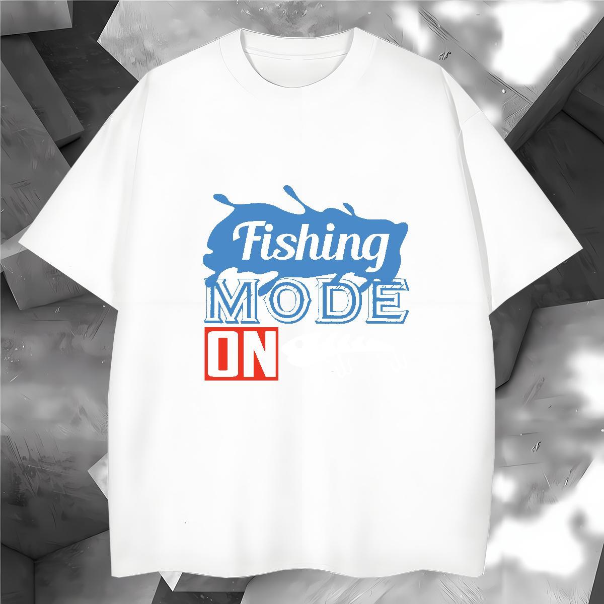 Free Shipping Men T Shirts 100% Cotton 230g fish Beach Asian Size Breathable Short Sleeve Tshirts Custom Top Tees