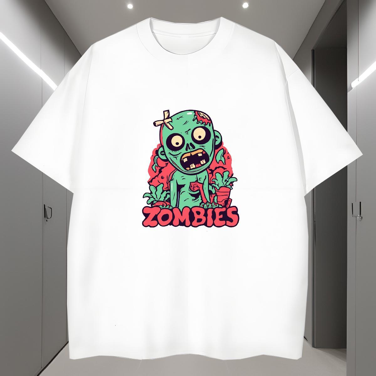 Soft Mens T Shirts 230g 100% Cotton skull Daily Wear Skull Breathable Short Sleeve Mens Tshirts New Tees