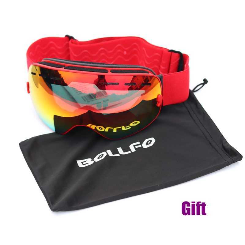 BOLLFO new mens ski goggles sled glasses brand ski goggles double-layer UV400 anti fog ski mask ski goggles CL241010