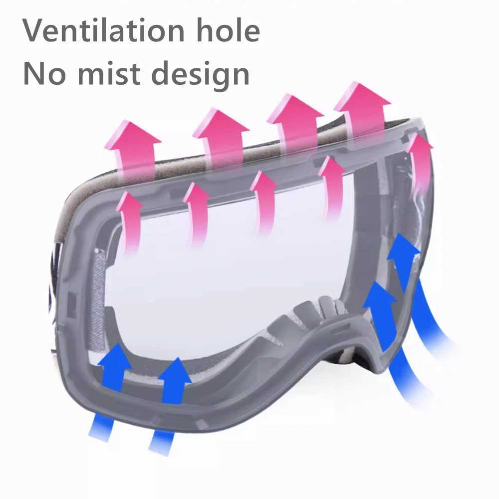 Ski goggles windproof spherical HD anti fog support Myopia glasses winter sports adult skis men and women blue pink purple CL241010