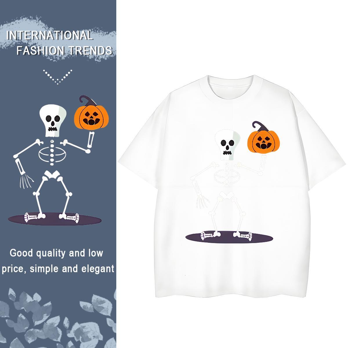 Classic Men T Shirts 230g Pure Cotton pumpkin Outdoor Plus Size Cartoon Short Sleeve O-Neck Tshirts Designer Fashion Clothings
