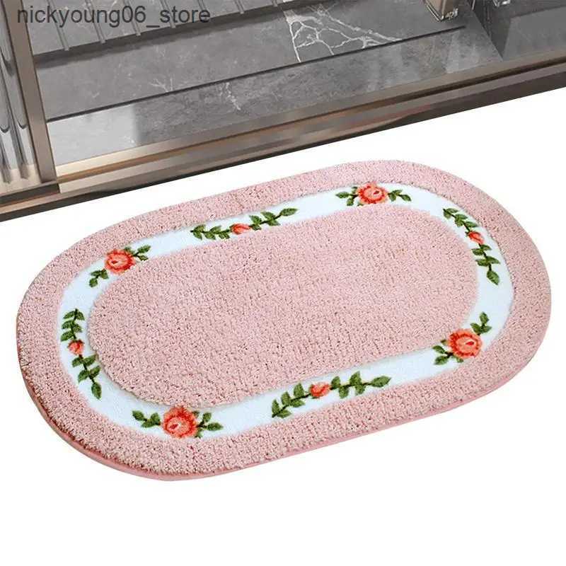 Non-Slip Bath Mats Water Absorbent Bathroom Non Slip Entrance Bathroom Rug Anti Skid Soft Quick Dry Bedroom Floor Mat Spring Kitchen Carpet Mat L24091