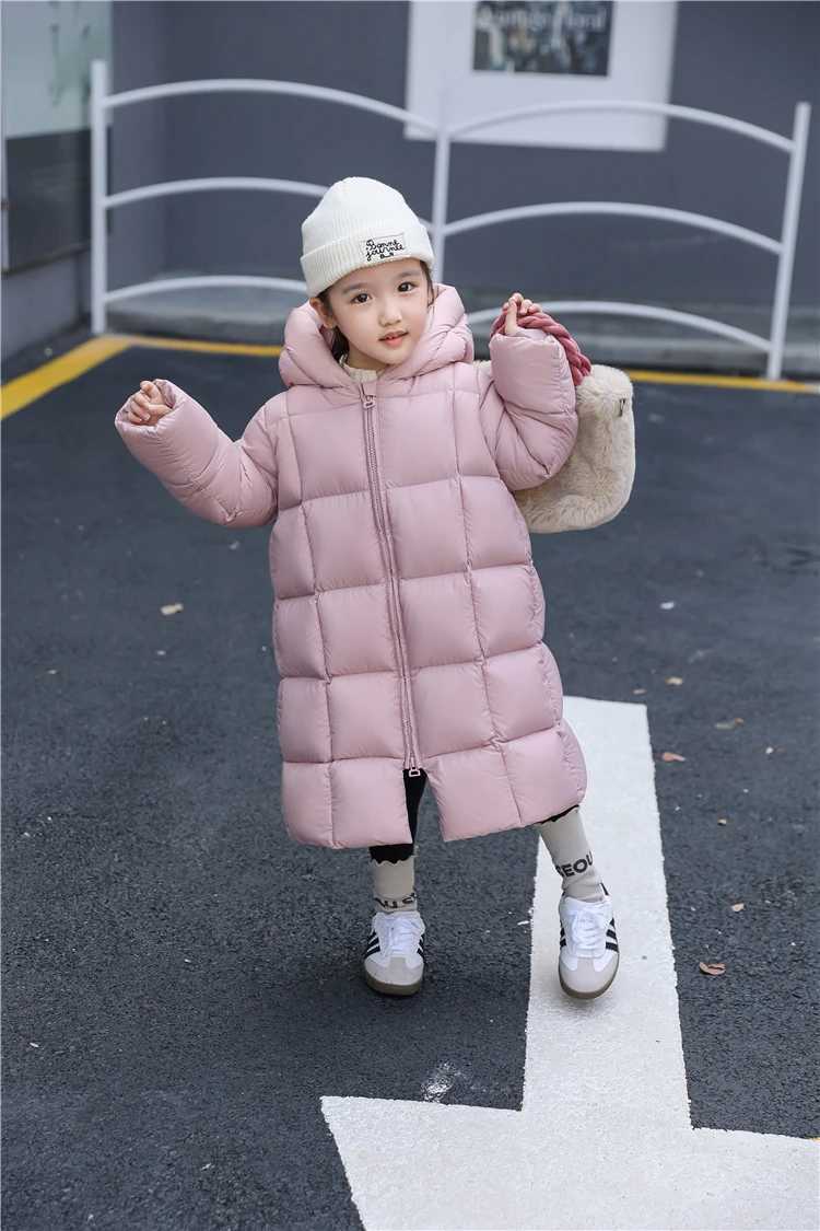Down Coat 2024 New Down Cotton Jacket Winter Warm Childrens Clothing for Girls Thick Hooded Jacket CH436 H241010