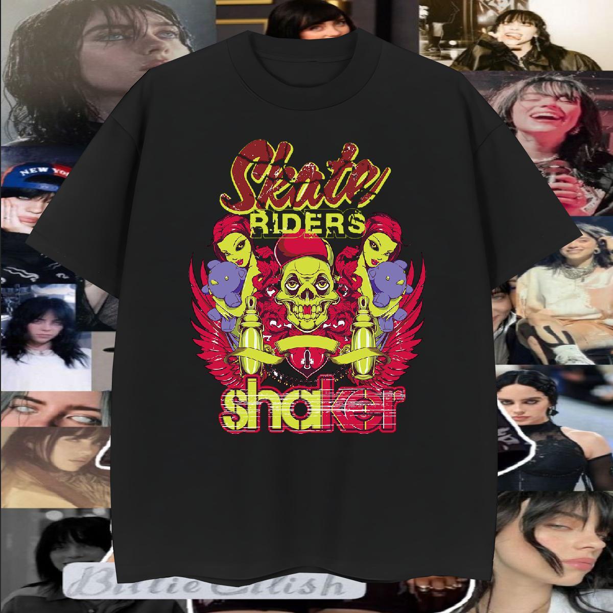 Loose T Shirt For Man 230g Pure Cotton skull Casual Daily Wear Anime Crew Neck Breathable Tshirt for Man Woman Fashion Designer Tops Tees