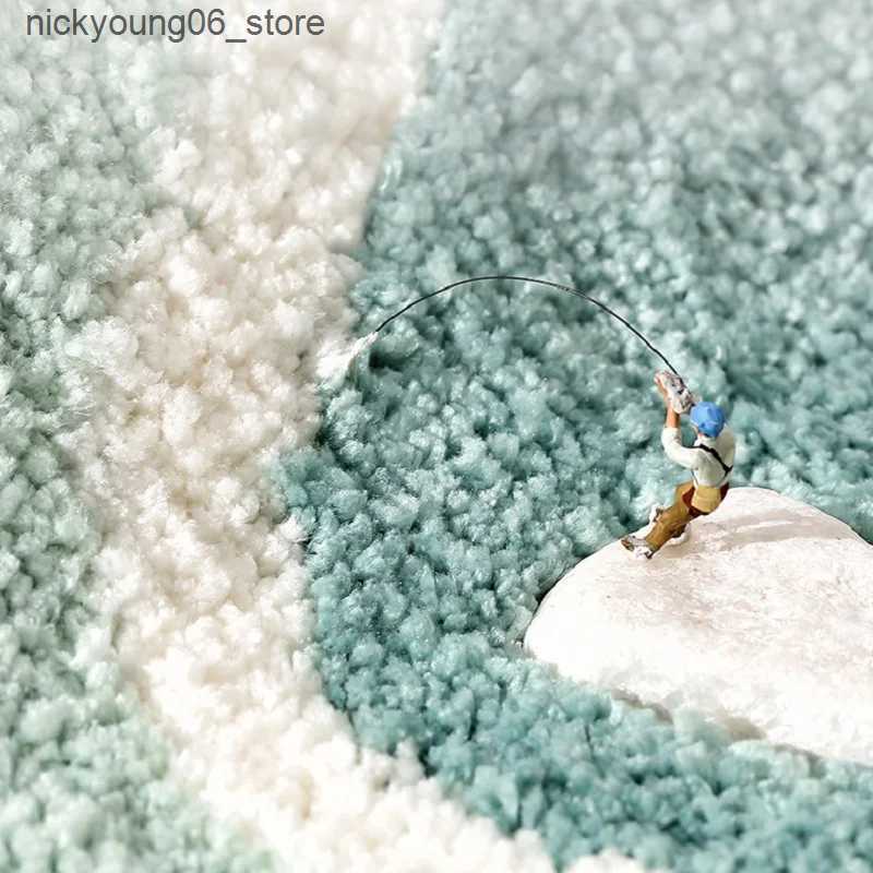 Non-Slip Bath Mats Inyahome Farmhouse Bathmat Floor Runner Rug Floral Shape Bath Mats Non-Slip Modern Carpet Washable Floor Mats L240910