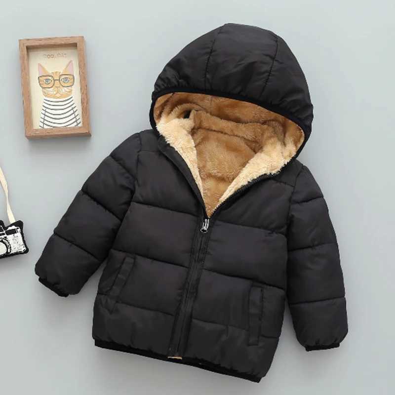 Down Coat Winter baby wool jacket childrens cartoon jacket autumn boys warm hooded jacket girls plush warm jacket H241010