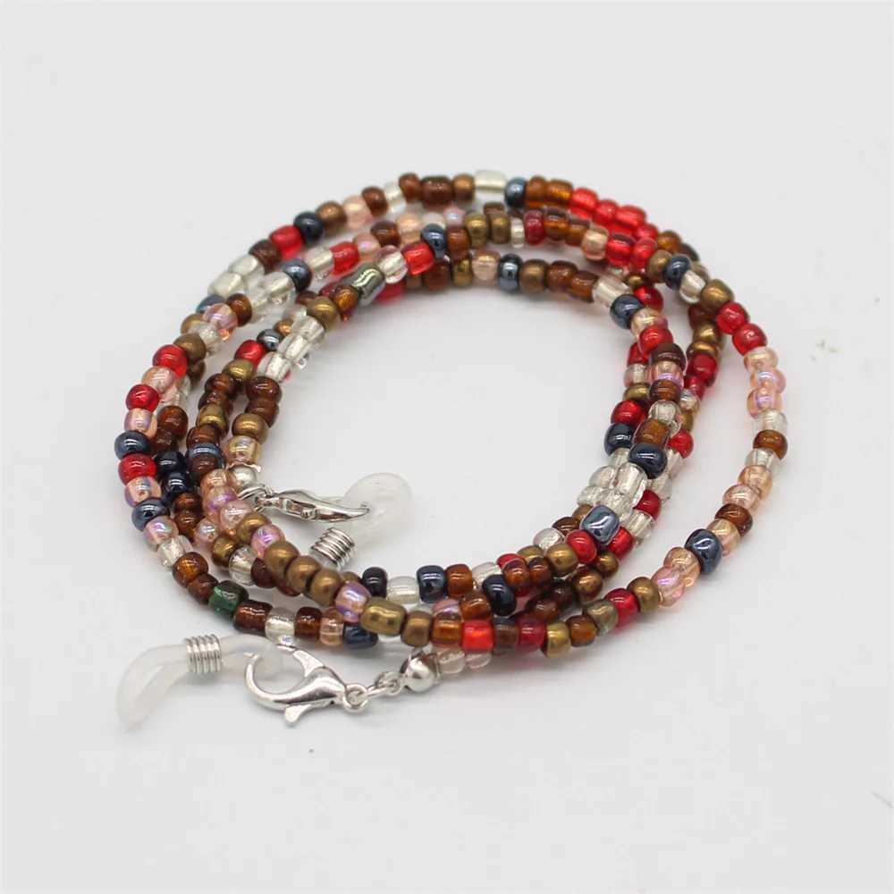 Fashion Eyeglasses Chain Colorful Beaded Trendy Outside Casual Sunglasses Accessory Necklace Mask Hanging Rope Women GiftsX241010
