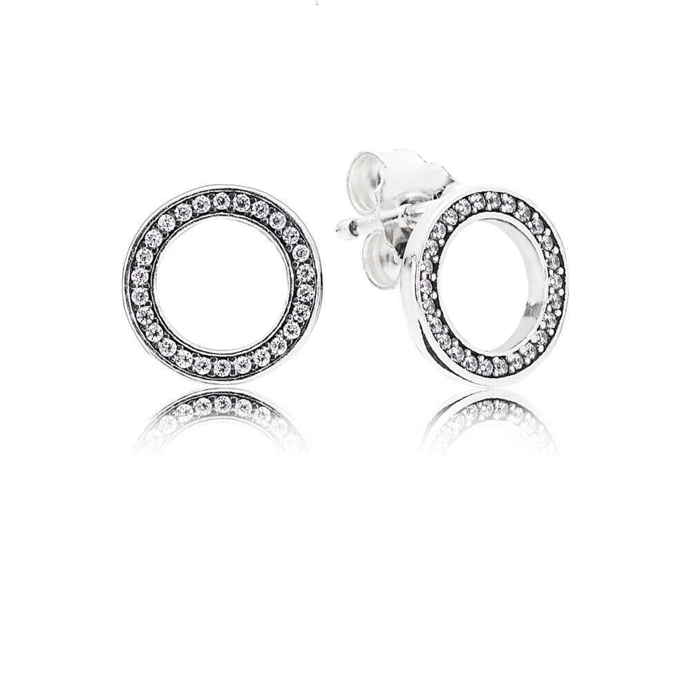 925 Sterling Silver Stud Earrings Bee Herbarium Cluster Heart Family Hoop Earring For Women Making Wedding Party Jewelry Gift