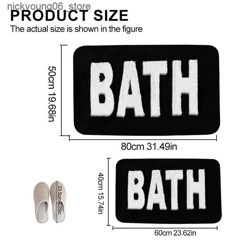 Non-Slip Bath Mats Bathroom Rug Bath Mats for Non Slip Floor MatThick Soft Shaggy Bath Rugs Room DeocrAbsorbent Bathmat Machine Washable Carpet L24091