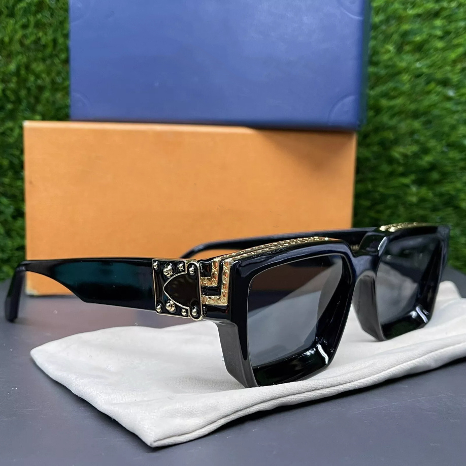 Millionaire sunglasses Cyclone Sunglasses For men women Summer style Rectangle Anti-Ultraviolet Retro Shield lens Plate Square Full Frame fashion Eyeglasses