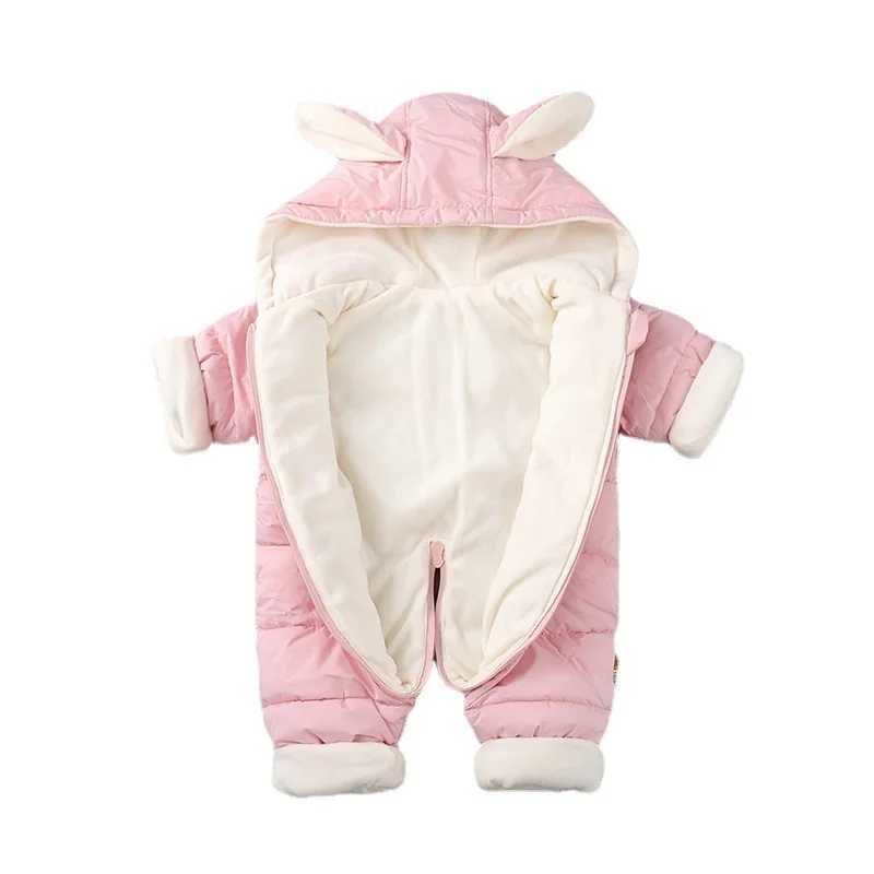 Down Coat Autumn Baby Boy Winter clothing Overall for Children Infant Thicken Clothes Hooded mantle coat Girl snowsuit Jumpsuit Romper H241010