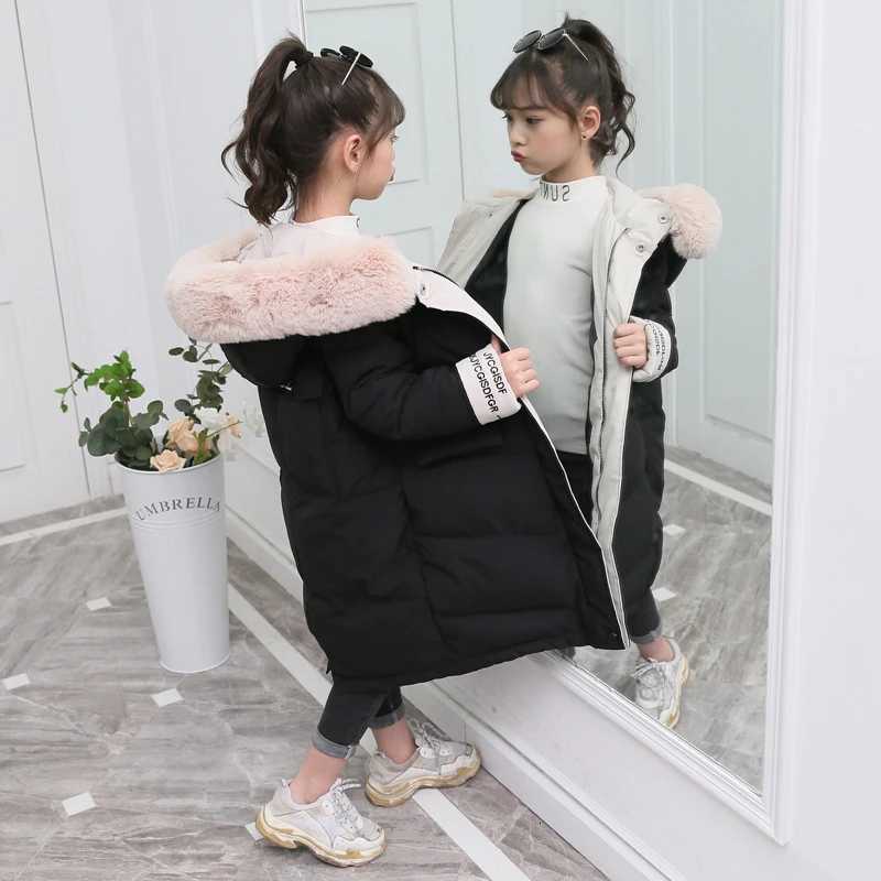 Down Coat Children Winter Down Cotton Jacket 2024 New Fashion Girl Clothing s Clothes Thicken warm Parka Hooded Snowsuit Outerwear Coat H241010