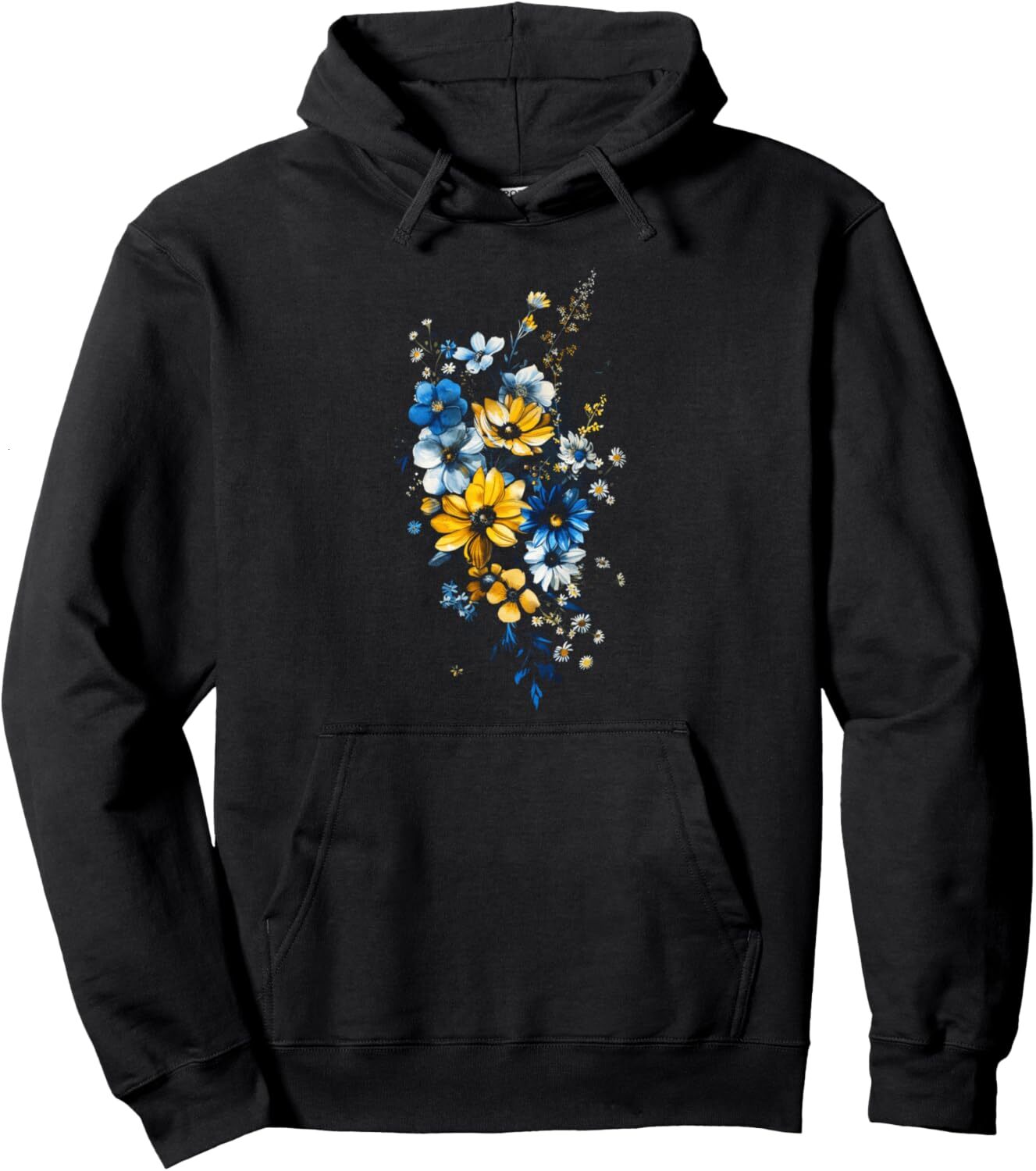 Hoodie for Mens Womens Flower Bouquet Nature Illustration for Women and Men Pullover Hoodie Graphic Pullover Long Sleeve