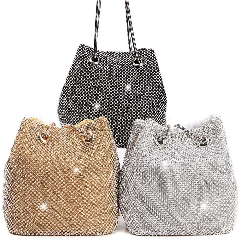 Women's Triangle Bg Glitter Purse Crown Box Clutch Evening Bags Party Prom