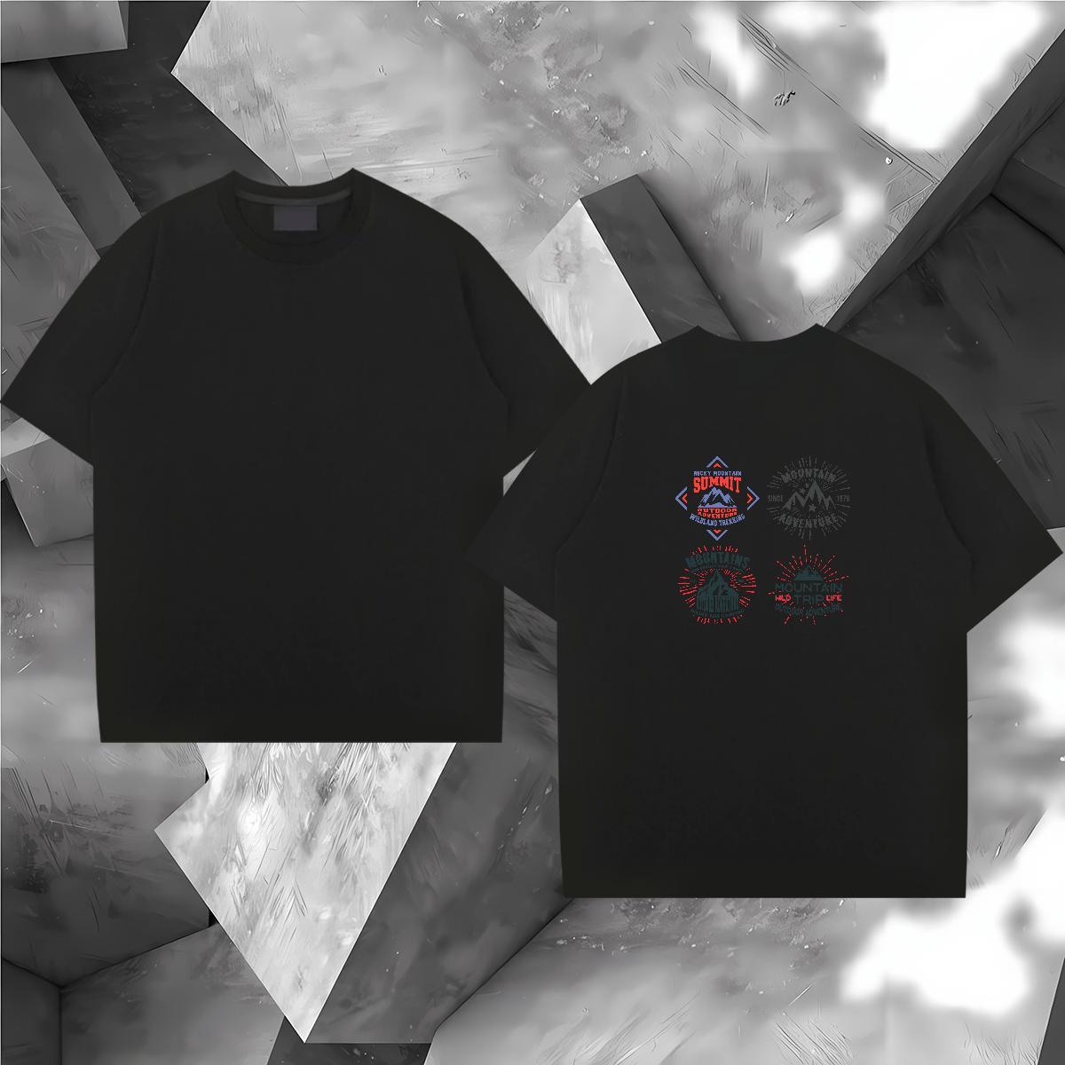 Unisex Man T Shirts 100% Cotton 230g letter Hip Hop Street Custom Cartoon O-Neck Short Sleeve Mens Tshirts Fashion New Tees