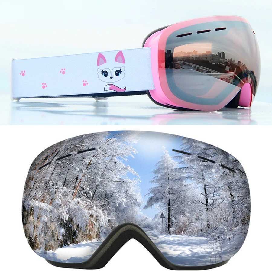 Ski goggles womens winter anti fog with free face mask double-layer UV400 Oculos CL241017