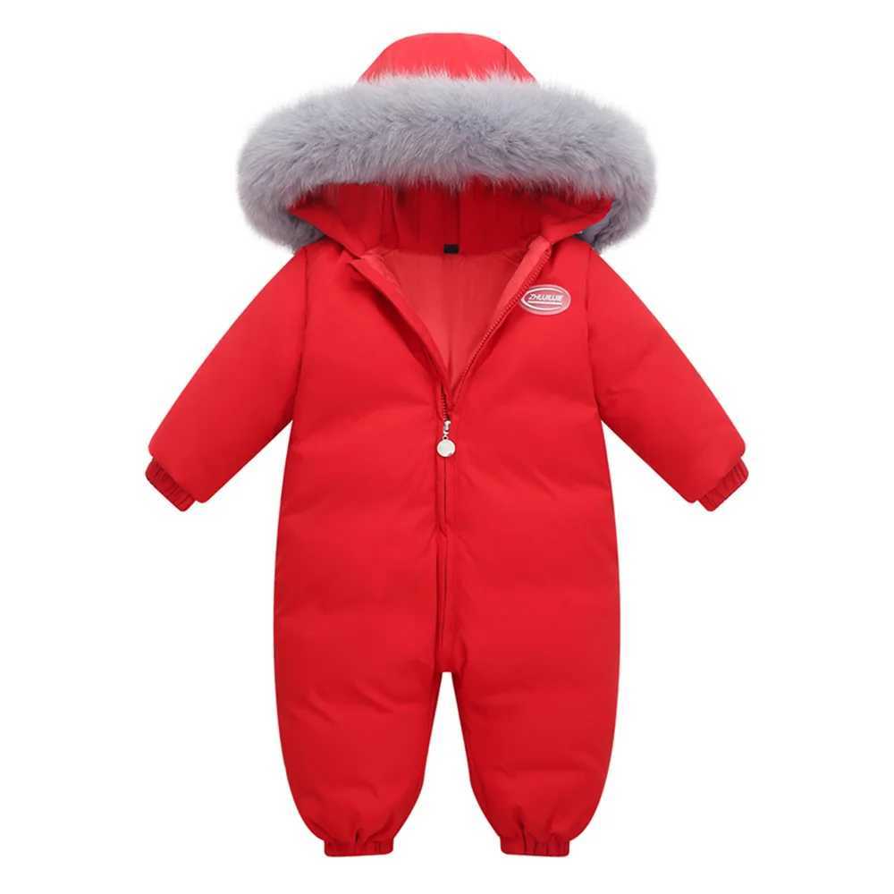 Down Coat Winter warm Down Jacket Children Thicken toddler Girl clothes Jumpsuit Baby Boy Snow ski suit s Overalls Infant overcoat Coat H241010