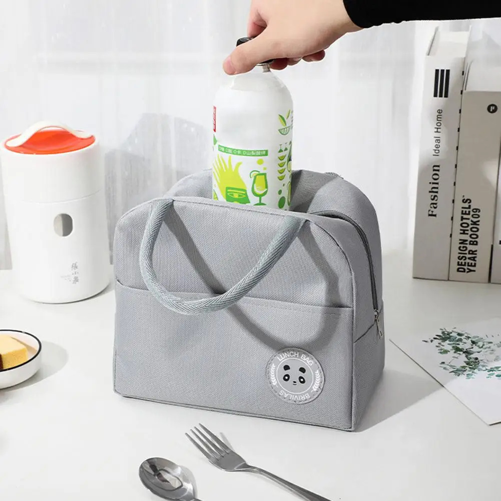 Insulated Lunch Bag Fresh Cooler Thermal Bags Portable Box Ice Pack Tote Food Zipper Camping Picnic Large Capacity 240925